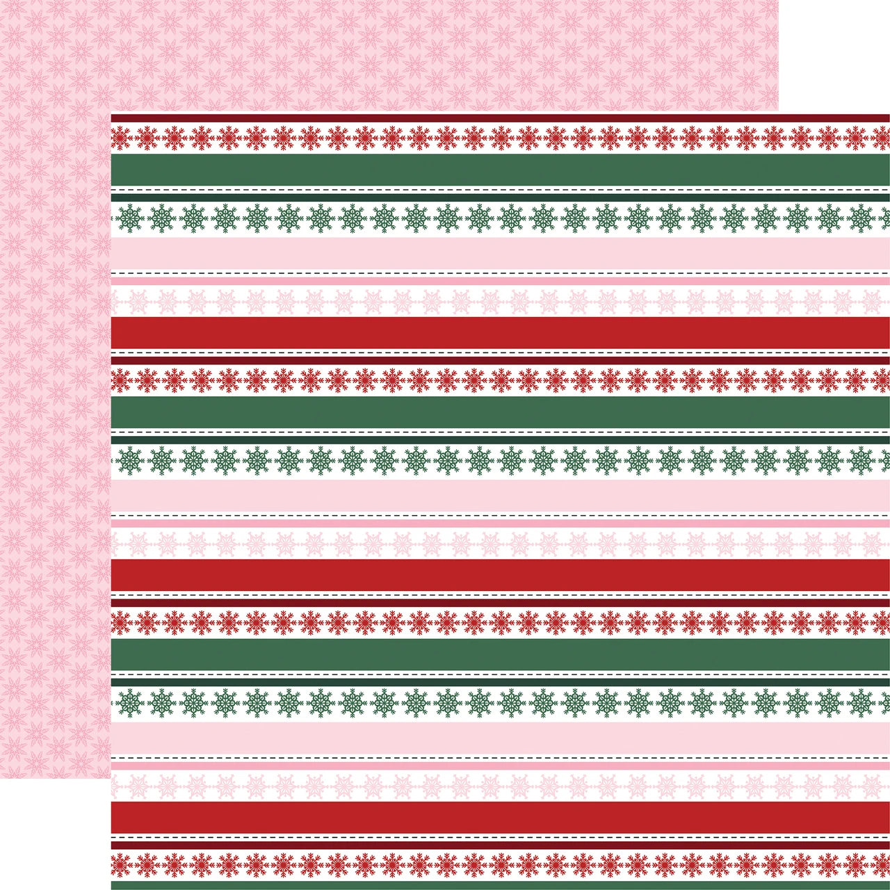 North Pole Christmas . Snowflake Stripes