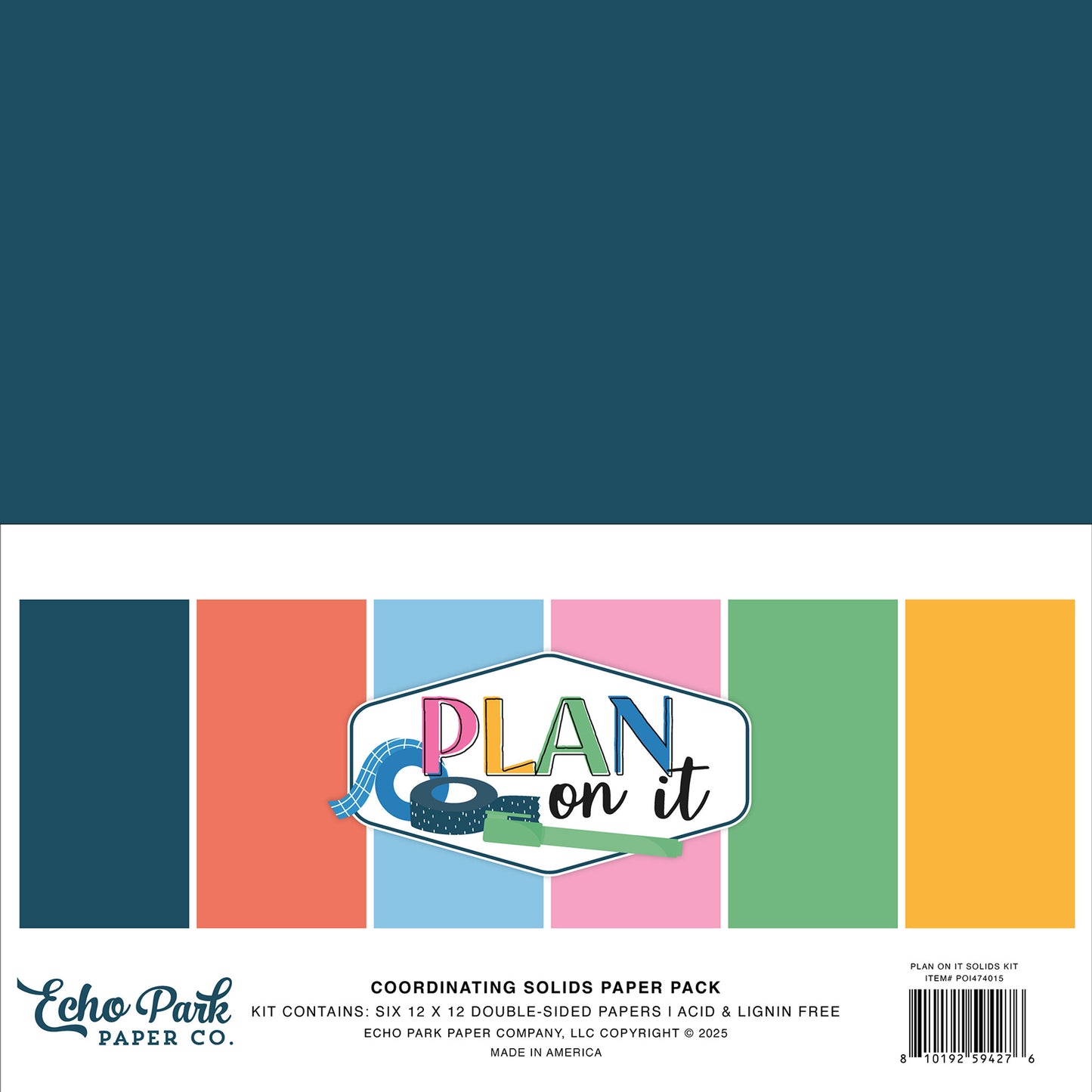 Plan on it . Coordinating Solids Paper Pack