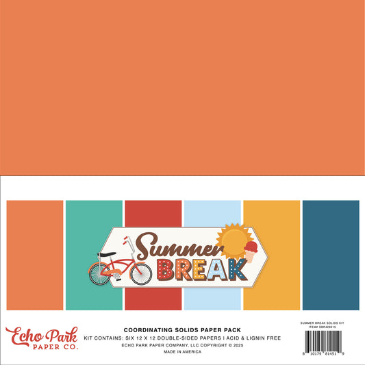 Summer Break . Coordinating Solids Paper Pack