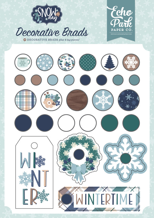 Snow Day . Decorative Brads