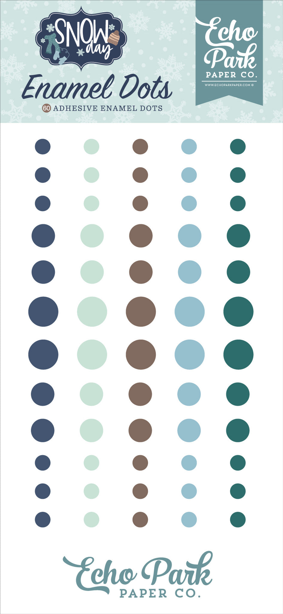 Snow Day . Enamel Dots