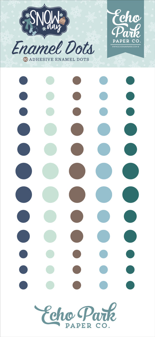 Snow Day . Enamel Dots
