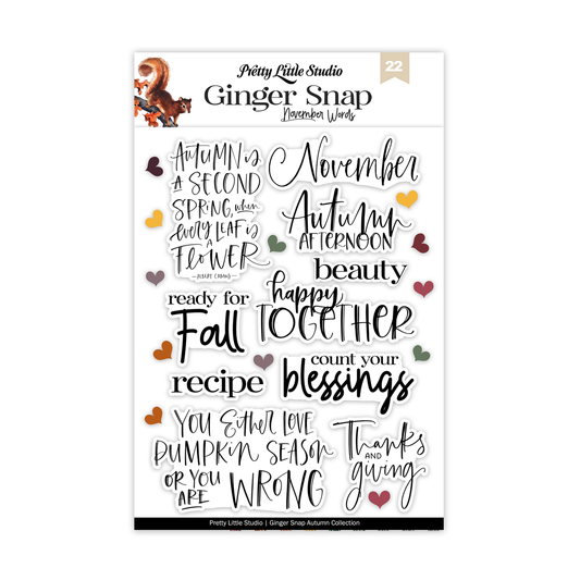 Ginger Snap . November Word Stickers