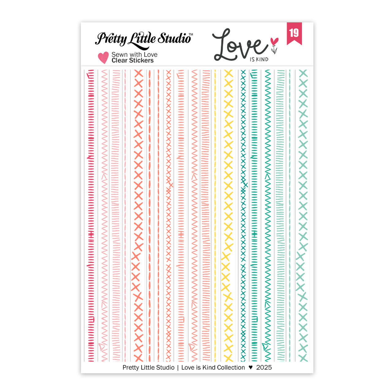Love is Kind . Sewn with Love Clear Stickers