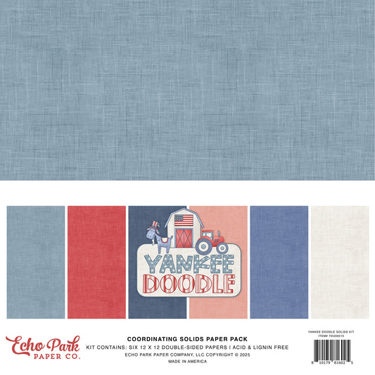 Yankee Doodle . Coordinating Solids Paper Pack