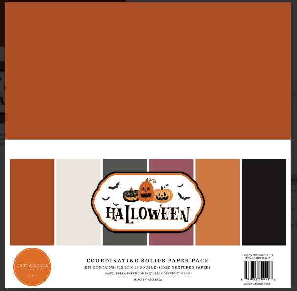 Halloween . Coordinating Solids Paper Pack