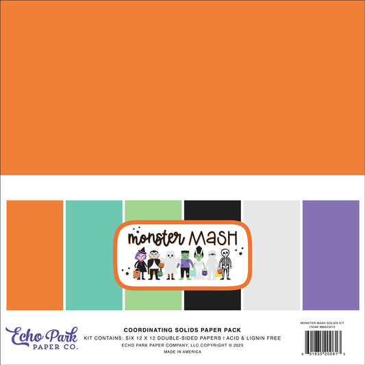 Monster Mash . Coordinating Solids Paper Pack