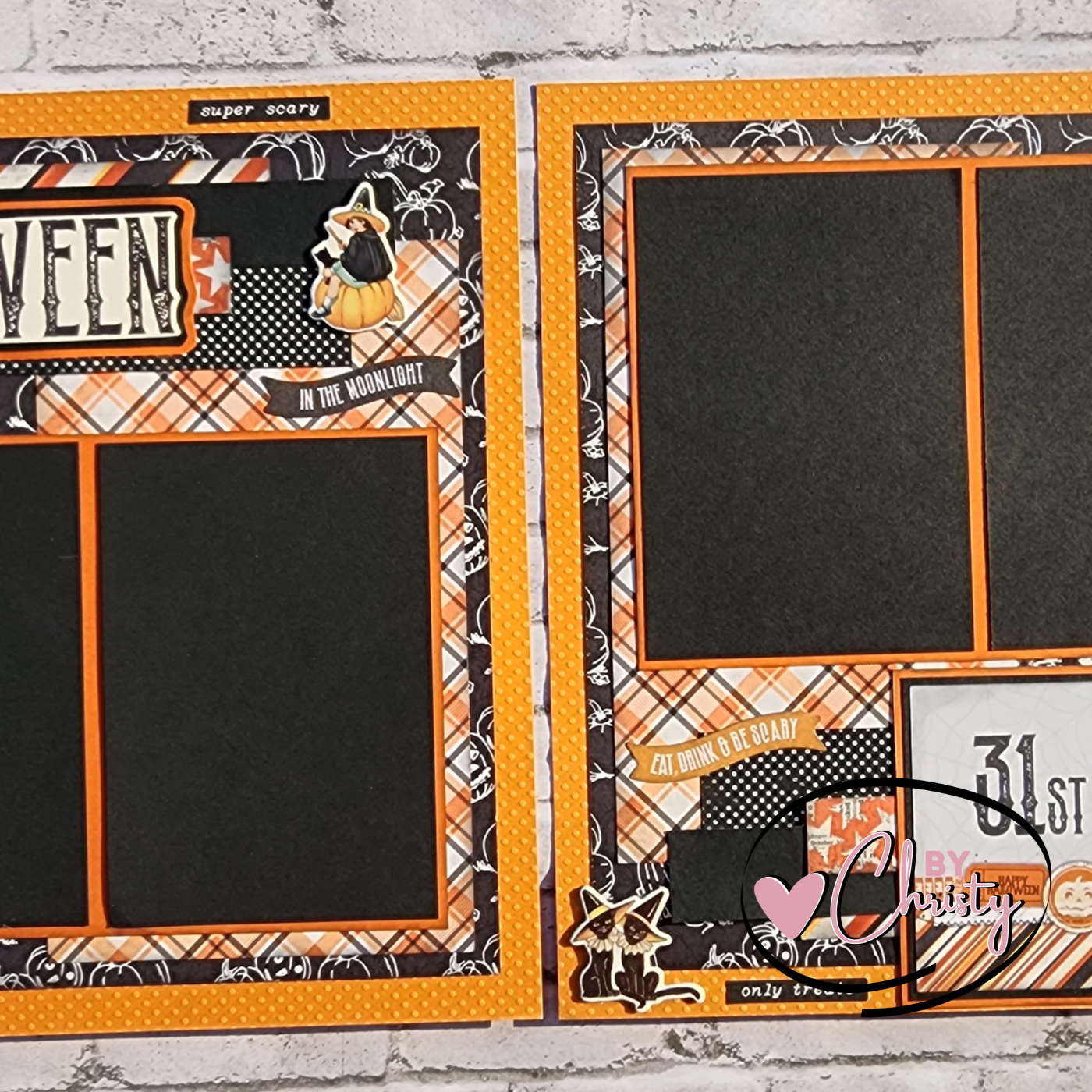 Custom . October 31st 2 Page Scrapbook Layout
