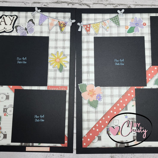 Custom . Best Day Ever 2 Page 12x12 Scrapbook Layout