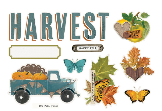 Simple Vintage Country Harvest . Page Pieces