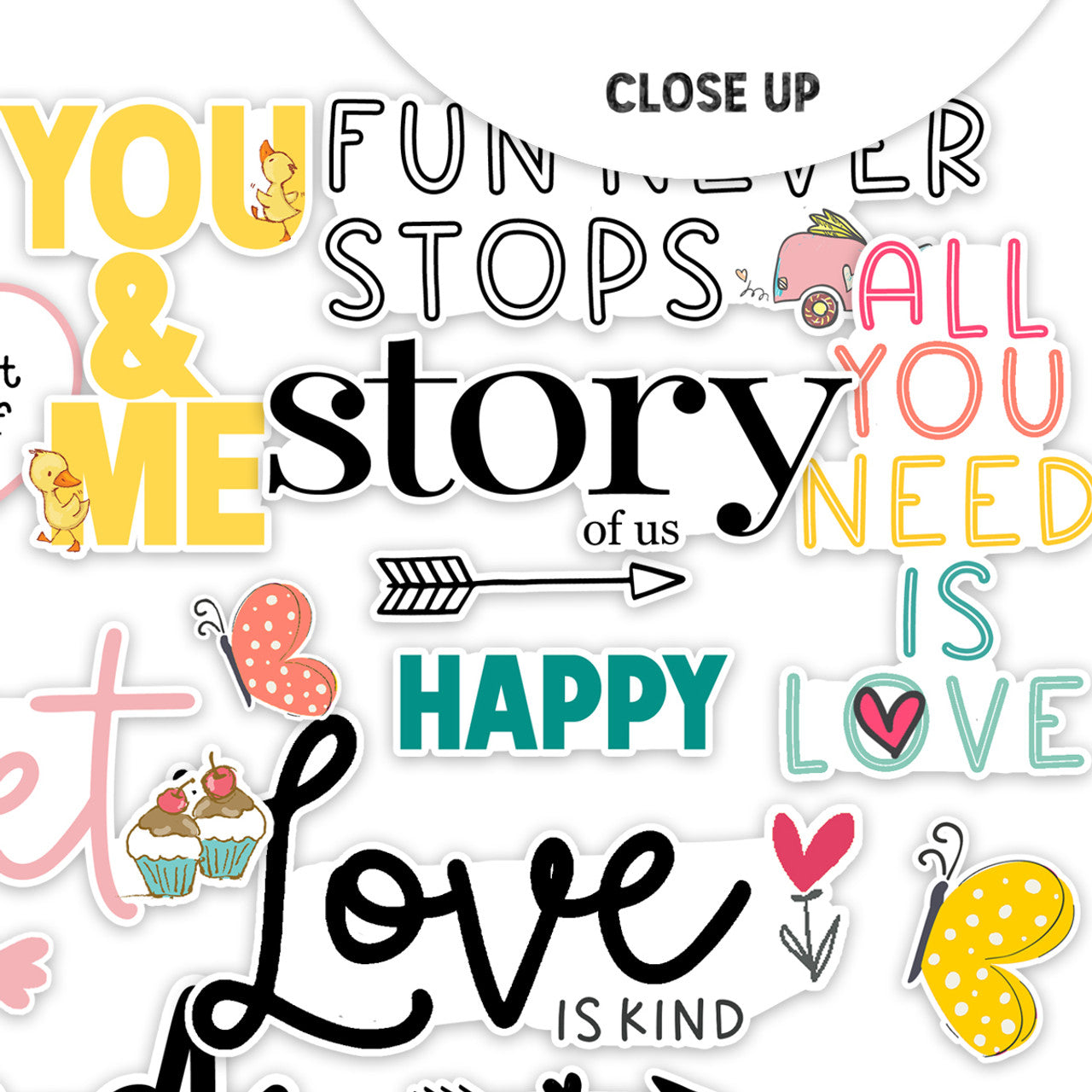 Love is Kind . Ephemera Story of Us Words