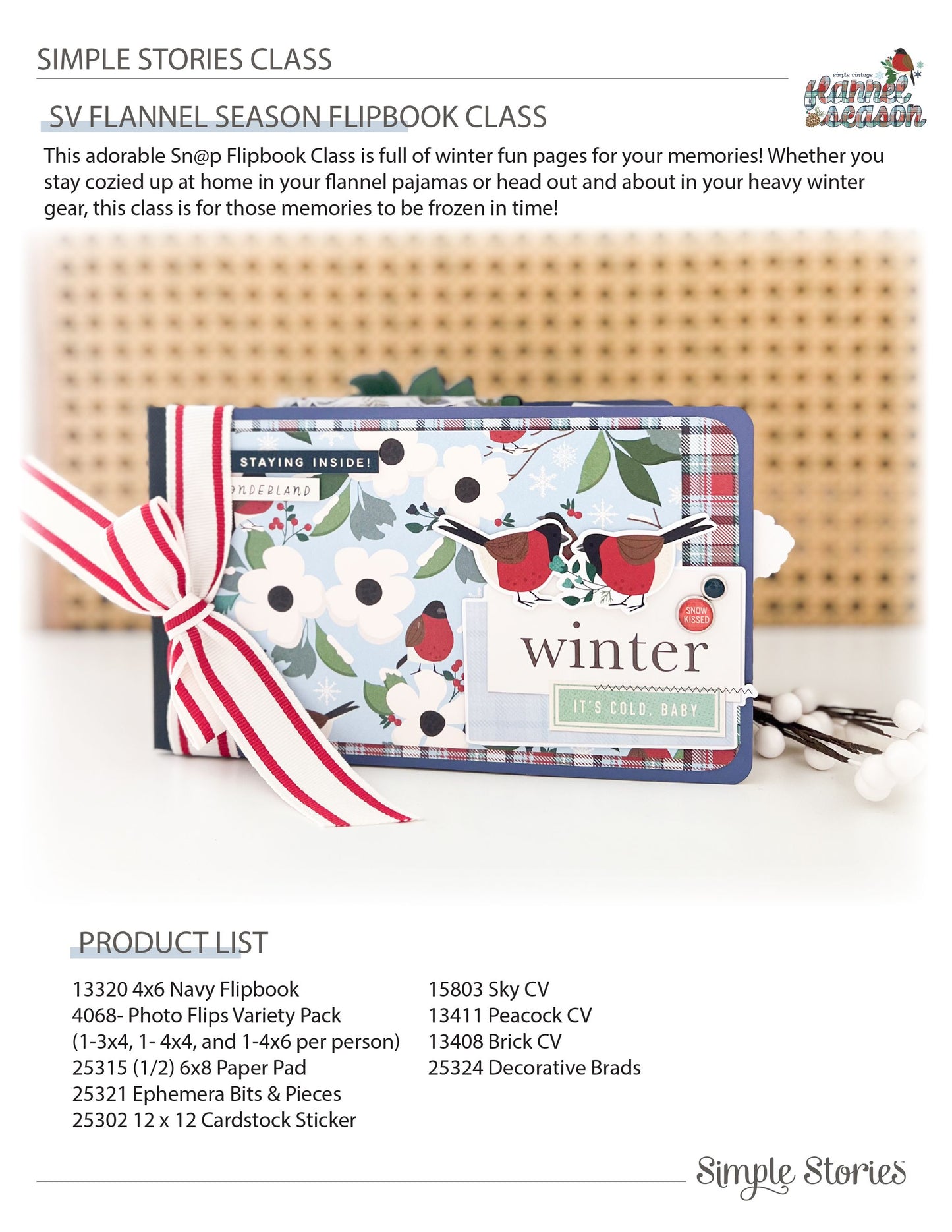 Simple Vintage Flannel Season . Flipbook Kit